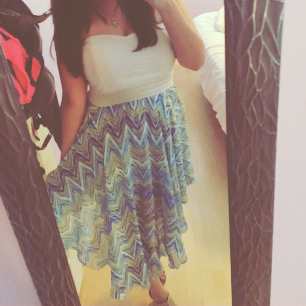 Strapless High Low Dress